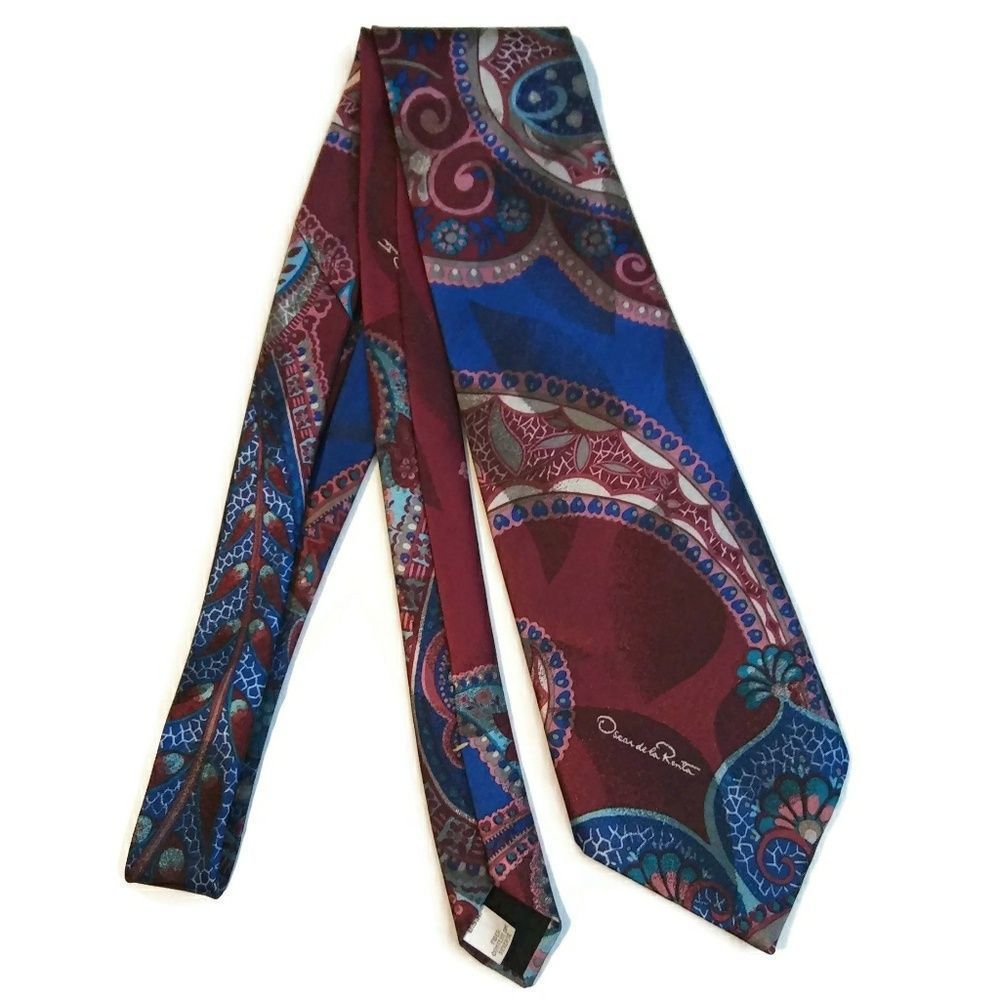 OSCAR DE LA RENTA Vintage Mens Neck Tie